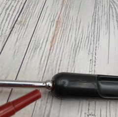 Vintage Nylon Slotted and Solid Serving Spoon Black Plastic Handle Unbranded