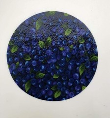 Andreas Round Silicone Mat Jar Opener, Blueberries, 6.25 Inch