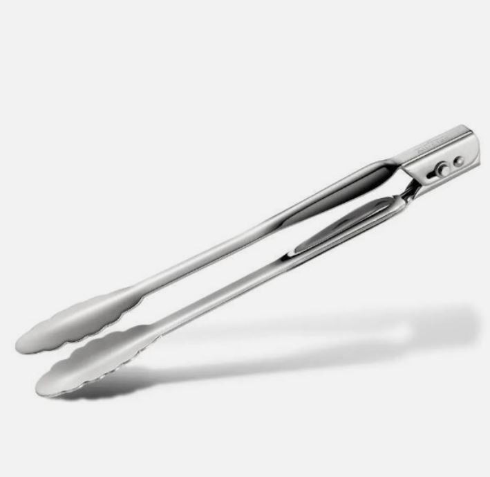 All-Clad Stainless Steel Locking Tongs 12 inch Silver NEW WITH TAG