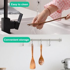 Wooden Cooking Spatula Heat Resistant Non Stick Kitchen Utensil Ergonomic Gift