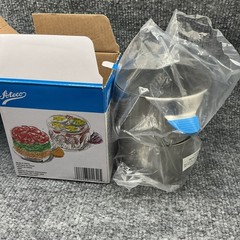 Ateco 4-Pc Round Food Molding Set Stainless Steel 3.5” dia X 2.1” H Rings 4952