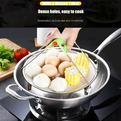 Round Stainless Steel Steamer Rack 7.6″ 8.5″ 9.33″ 10.23″ Inch Diameter Steam…