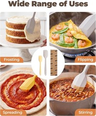 2 Pieces Silicone Spatula Set with Premium Steel Core, Heat Resistant Up to