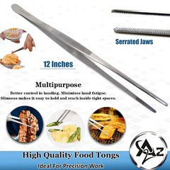2Pcs Steak Clamp BBQ Clip Baking Kitchen Tongs Stainless Steel Food Cooking Tool