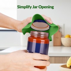 NIHOME Silicone Jar Opener – 6 Inch Round Shape, Forest Color Palette-4pcs