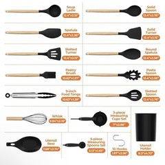 Umite Chef Kitchen Cooking Utensils Set, 33 pcs Non-Stick Silicone Cooking Ki…