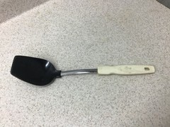 Vintage Unbranded “EKCO LIKE” Black Nylon Solid Serving Spoon Plastic Handle