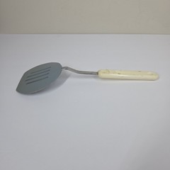 Vtg Bonny Nylon Round Wide Slotted Spatula Turner Flipper Blue Plastic