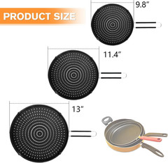 Splatter Screen for Frying Pan,Silicone Grease Splatter Guard, Heat-Resistant Sp