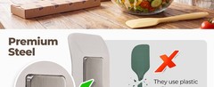 2 Pieces Silicone Spatula Set with Premium Steel Core, Heat Resistant Up to