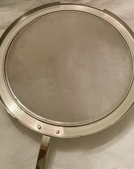 All-Clad Splatter Screen 13” Stainless Steel Grease Oil Mesh Guard Curved Handle