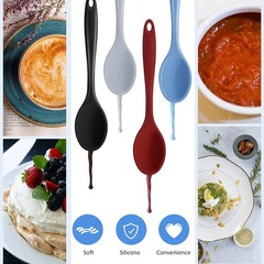 Silicone Cooking Spoons Set 4 Pieces Heat Resistant Non Stick Kitchen Utensils
