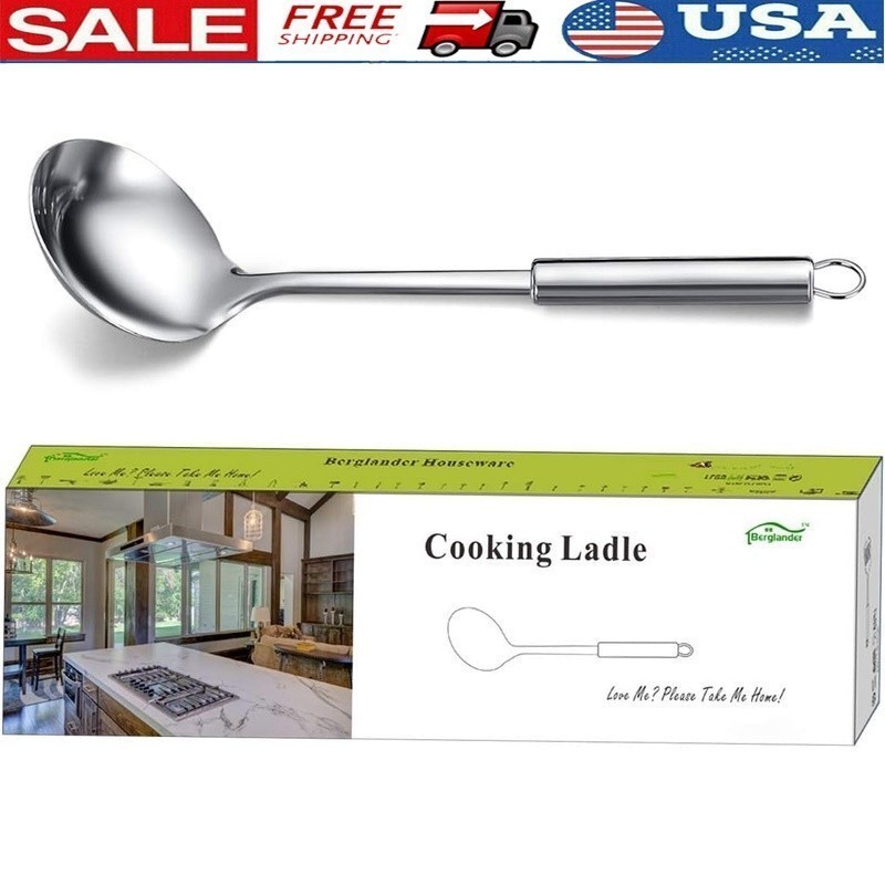 Stainless Steel Turner Ergonomic Handle Cooking Utensil Easy Clean High Quality