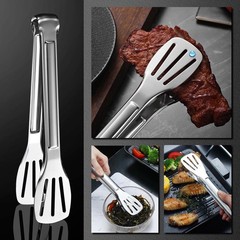 2x Extended Handle Spatula Tongs, Serving Tongs, Multifunctional Stainless Steel
