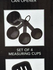 NEW KitchenAid 16 Piece Tool and Gadget Set Black Utensils Measuring Cups KO459