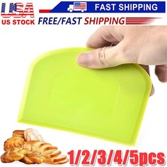 Dough Cutter Dual Sided Flexible Plastic Bowl Scraper for Bread Pizza Pastry