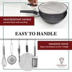 Bergkoch Splatter Screen For Frying Pan – 15 Inch Stainless Steel Grea