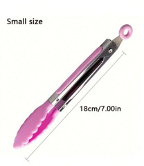 1pc 7-Inch Small Kitchen Tongs – Heat Resistant Nylon Tips – NEW