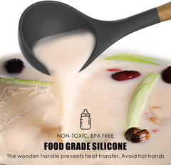 Silicone Cooking Utensils Kitchen Utensil Set – 446°F Heat Resistant Silicone Ki