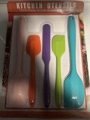 Silicone Spatula Set, 5 Piece Food Grade Rubber Spatulas Spatula, Multicolor