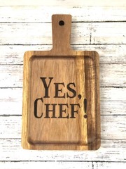 Yes, Chef! Mini Wooden Engraved Paddle