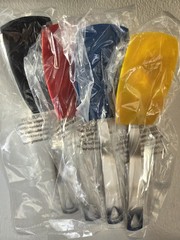 *NORPRO* 18/10 STAINLESS STEEL MINI SPATULA SET (4) – HEAT RESISTANT NYLON – NEW