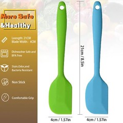 16 PIECES SILICONE SPATULA 8.3 INCH SMALL SPATULAS HEATRESISTANT NONSTICK WITH S