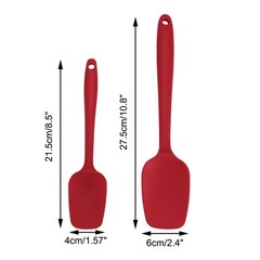 4Pcs Silicone Spatula Heat Resistant Non Stick for Kitchen Cooking Red