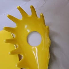 Melamine Kitchen Spatula Pasta Spoon Sunshine Yellow Utensil Unbranded ~Vintage~