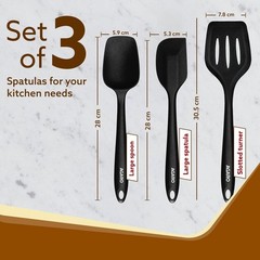 3 pcs Agaro Delux Silicone Spatula Set USA Seller