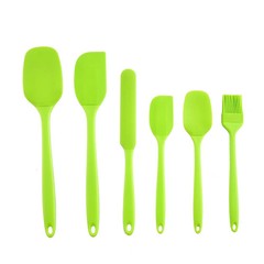 Silicone kitchenware 6-piece set, cream scraper, spatula, oil brush, size scrap