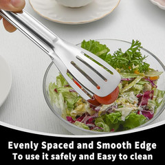Stainless Steel Kitchen Tongs Serving Utensils BBQ Tongs For Cooking Heavy Duty