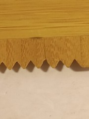 Wooden Bamboo Serrated Chef Knife. Unbranded