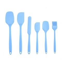 Silicone kitchenware 6-piece set, cream scraper, spatula, oil brush, size scrap