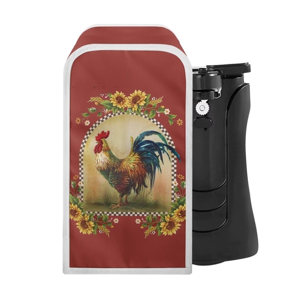 Annejudy Electric Can Opener Covers Stain Protection Small, Rooster Sunflower