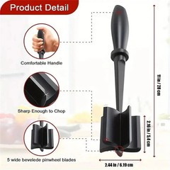 Pampered Chef Mix Chop Meat Chopper Black Nylon Crumble Mixer Masher*
