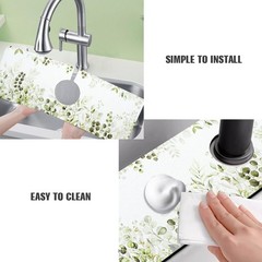 Sink Faucet Absorbing Mat, 2 Pack Drying Mat Around Faucet Sink Splash Guard …