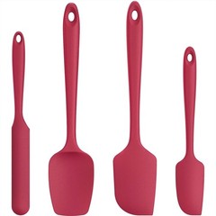 BPA Free Heat Resistant Silicone Spatula Set – Essential Kitchen Tools in Red