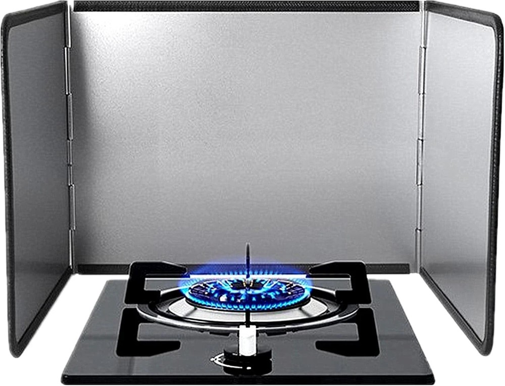3 Sided Splatter Guard,Foldable Stainless Steel Oil Splatter Screens for Fryi…