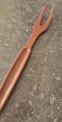 6 Pc Brick Red Egg Fork Set – Durable Food-Safe Plastic Kitchen Egg Forks
