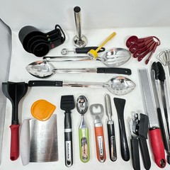 22 Pc Kitchen Utensil Lot KitchenAid Microplane OXO Cooking Tools Baking Gadgets