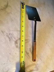 Vintage MCM Stainless Steel Spatula Wood Handle Made in Japan Unbranded 12″