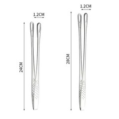 Stainless Steel Food Tongs Long Handle Non-Slip BBQ Tongs Steak Tongs Clamp Tool