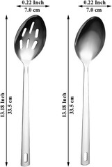 Cooking Spoon Set, Stainless Steel Kitchen Cooking Serving, Solid Spoon, Slot…