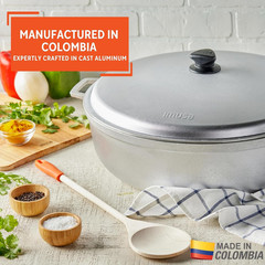GAU-80508 Jumbo Traditional Natural Caldero for Cooking and Serving, 18 Quart, S