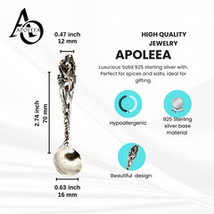Solid 925 Sterling Silver Small Salt Spoon – Elegant Miniature Spoon