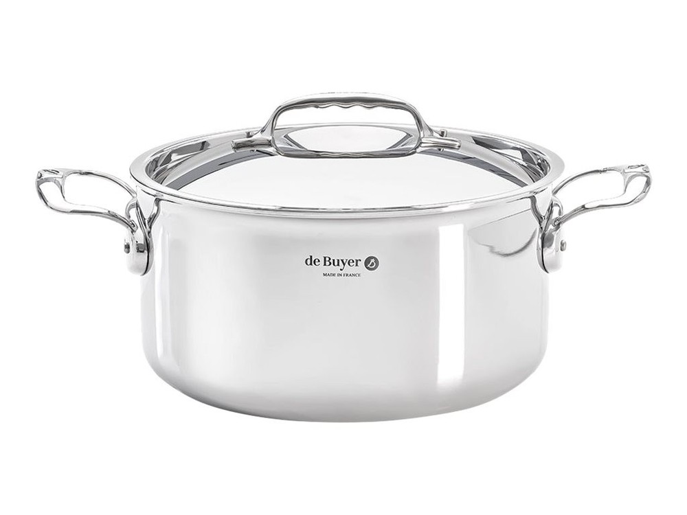 De Buyer Affinity Stainless Steel Roast Pot with Lid 28cm Pot DB3742-28