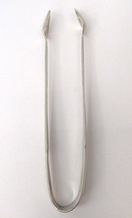 Antique Isaac Hutton Albany New York 1790 Sugar Tongs Acorn Tip Early Monogram