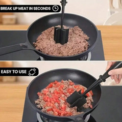 1pc Heat-Resistant Meat Chopper – Ground Beef Masher & Shredder Tool for Cooking