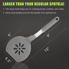 Jumbo Nylon Spatula, Non-Stick, and Dishwasher Safe-Ideal for Cooking – Grey